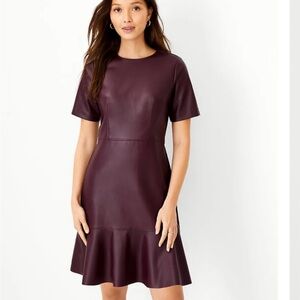Ann Taylor Deep Burgundy Mini Dress
